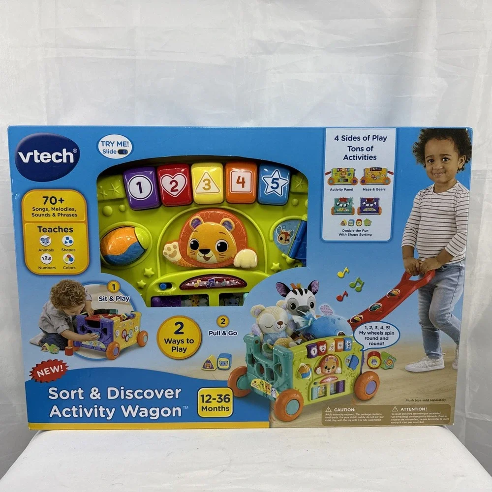 VTech Sort & Discover‎ Activity Wagon with Accessories, Baby and Toddler Toys